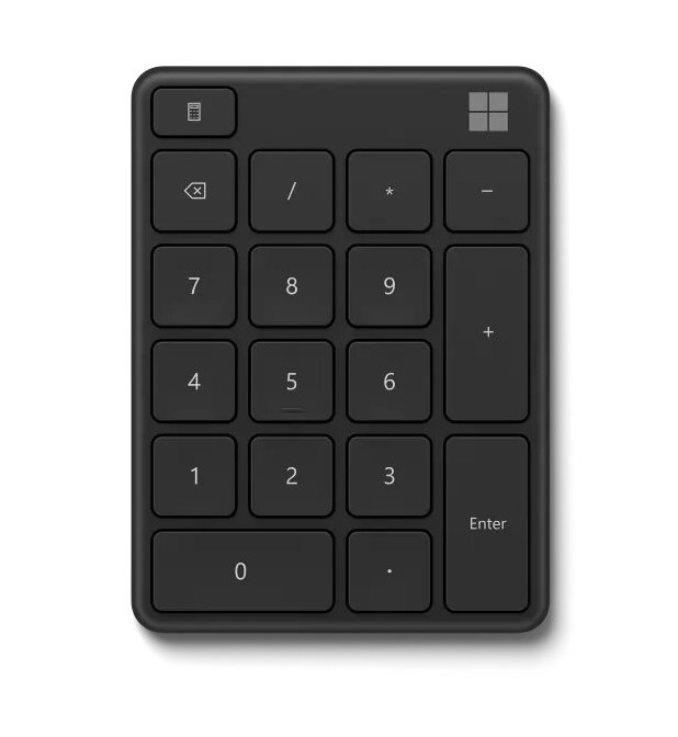 Microsoft Number Pad Bluetooth Mattsvart