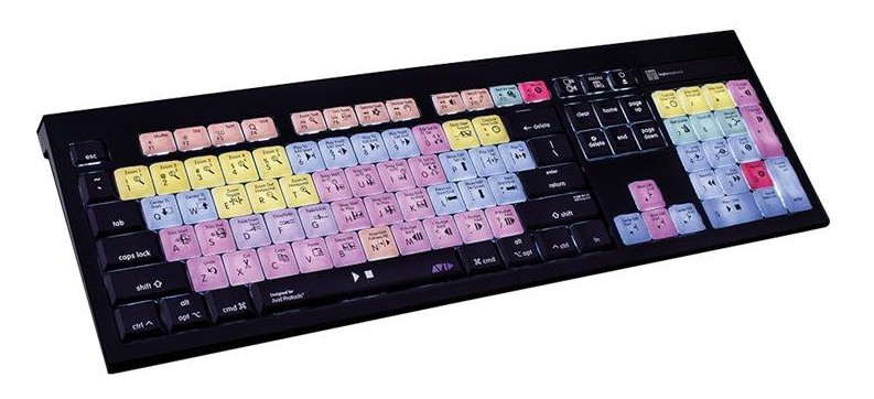 LogicKeyboard Avid Pro Tools Mac ASTRA, bakgrundsbelyst, US engelskt