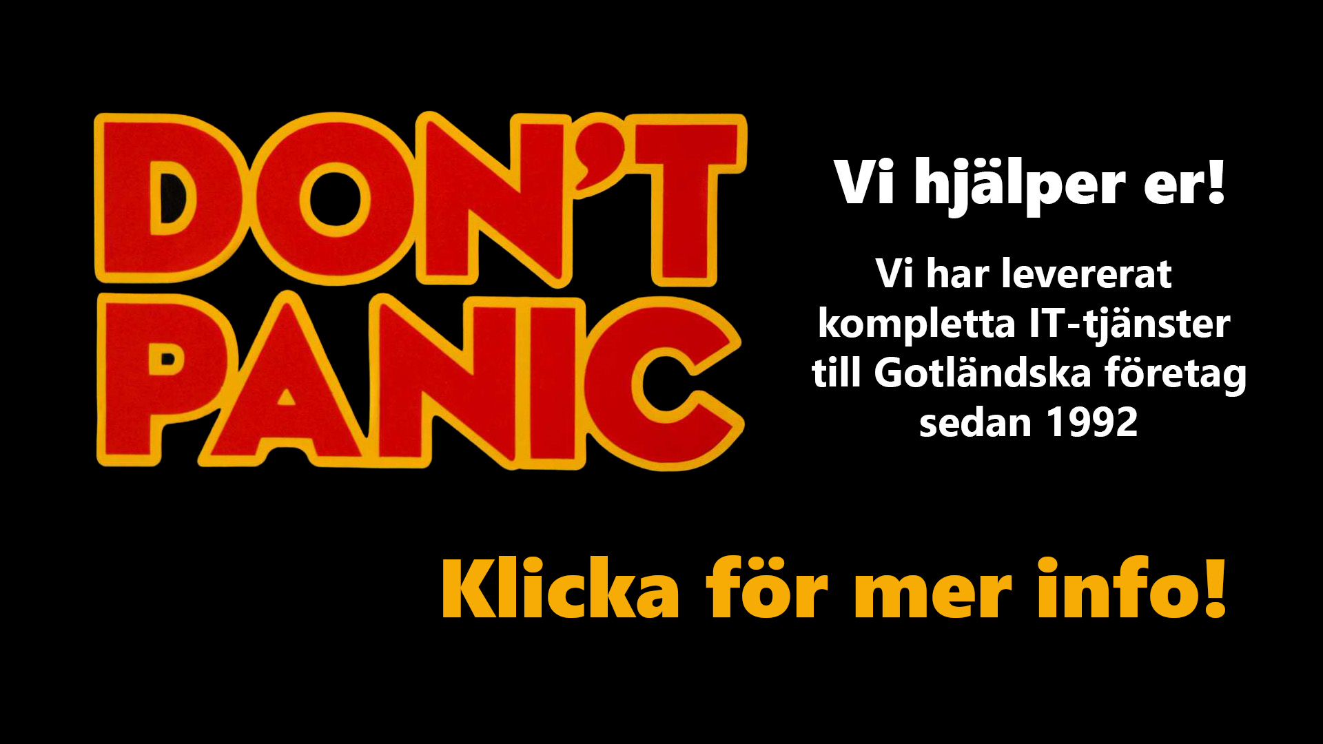 Ingen panik - vi hjälper er