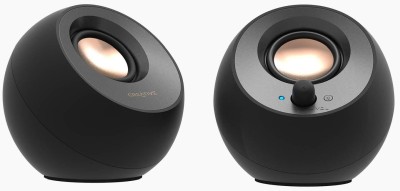 Creative Pebble V3, 2x4W RMS, Bluetooth/3,5mm, strömförsörjning via USB - Svart