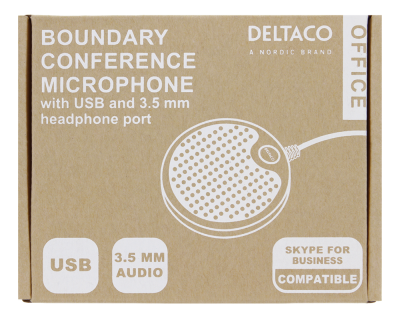 Deltaco Office Tryckzonsmikrofon med USB och 3,5 mm, VoIP/Skype kompatibel#6