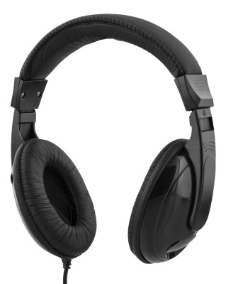 Deltaco HL-51, med volymkontroll, 2,5 meter kabel, USB-C - Svart