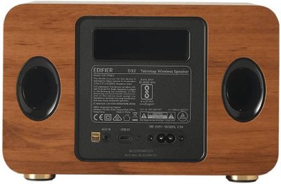Edifier D32 Tabletop Wireless Speaker, 60W RMS, Bluetooth/WiFi, AirPlay2 - Brun#4
