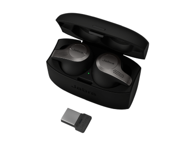 Jabra Evolve 65t Link 370 UC, trådlöst headset - Titanium Black#2