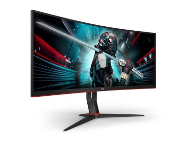 34" AOC CU34G2X, Curved VA 3440x1440, 1 ms, 144Hz FreeSync, 1500R, höjdjusterbar, 2xHDMI/DP, USB 3.2-hubb#3