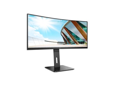 34" AOC CU34P2A, Curved VA 3440x1440, 1 ms, 100Hz FreeSync, 1500R, höjdjusterbar, 2xHDMI/DP, högtalare, USB 3.2-hubb#3