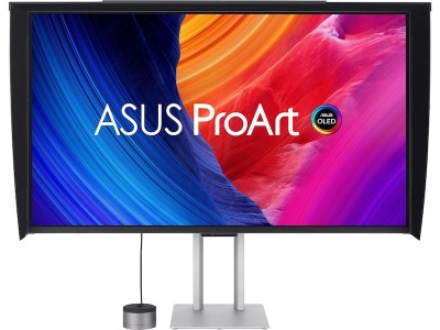 31.5" Asus ProArt PA32UCDMR-K, QD-OLED 4K/3840x2160, 0.1ms, 240 Hz Adaptive-Sync, HDR10, höjdjusterbar, pivot, HDMI/USB-C 96W, USB 3.2-hubb, högtalare, inkl. kolorimeter