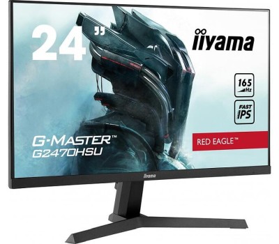 23.8" Iiyama G-Master Red Eagle G2470HSU-B1, Fast IPS 1920x1080, 0.8 ms, 165Hz FreeSync Premium, HDMI/DP, högtalare, USB 2.0-hubb#2