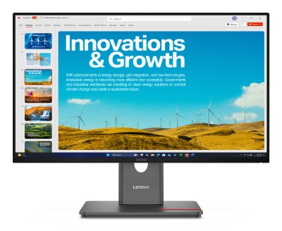 23.8" Thinkvision P24QD-40, IPS 2560x1440, 4 ms, 120Hz, höjdjusterbar, pivot, HDMI/2xDP/USB-C 140W, 2.5GbE LAN, USB 3.2-hubb#1