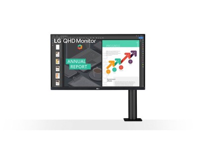 27" LG 27QN880, IPS 2560x1440, 5 ms, 75Hz, HDR10, höjdjusterbar, pivot, 2xHDMI/DP/USB-C 60W, högtalare, USB 3.2-hubb#4