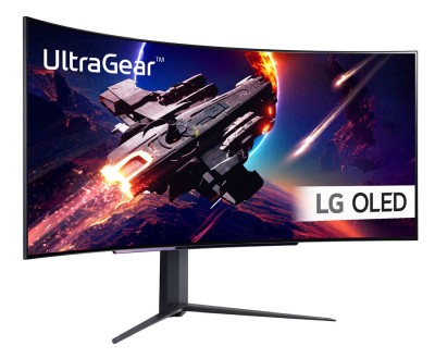 45" LG 45GR95QE, Curved OLED 3440x1440, 0,03 ms, 240Hz, höjdjusterbar, 800R, 2xHDMI/DP#2