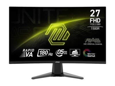 27" MSI MAG 27C6F, Curved VA 1920x1080, 0.5 ms, 180Hz FreeSync, 1500R, 2xHDMI/DP#1