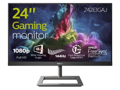 23.8" Philips 242E1GAJ, VA 1920x1080, 1 ms, 144Hz FreeSync, HDMI/DP, högtalare#3