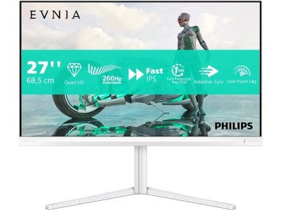 27" Philips Evnia 27M2N3501PA, IPS 2560x1440, 0,3 ms, 260Hz G-Sync, HDR10, höjdjusterbar, pivot, 2xHDMI/DP, högtalare#1