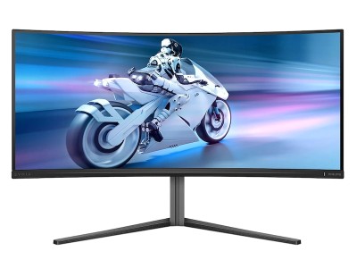 34" Philips Evnia 34M2C6500/00, Curved QD OLED 3440x1440, 0.03 ms, 175Hz, HDR400, 1800R, höjdjusterbar, 2xHDMI/DP, högtalare, USB 3.2-hubb, Ambiglow