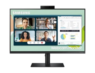 24" Samsung S24A400, IPS 1920x1080, 5 ms, 75Hz, höjdjusterbar, pivot, VGA/HDMI/DP, högtalare, webbkamera, USB 3.2-hubb#1