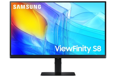 27" Samsung ViewFinity S8 S27D800E, IPS 3840x2160, 5 ms, HDR10, höjdjusterbar, pivot, HDMI/DP, USB 3.2-hubb