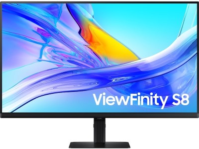 32" Samsung ViewFinity S8 S32D800UBU, IPS 4K/3840x2160, HDR10, höjdjusterbar, HDMI/DP/USB-C 90W, USB 3.2-hubb#1