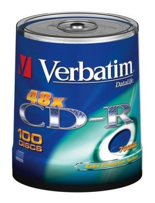 CD-R media Verbatim DataLife 80 min 52X, 100-pack spindel