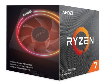 AMD Ryzen 7 3700X 8-Core 16-Thread (65W), 3,6/4,4 GHz, 32 MB cache, Socket AM4, boxad med Wraith Prism-kylare