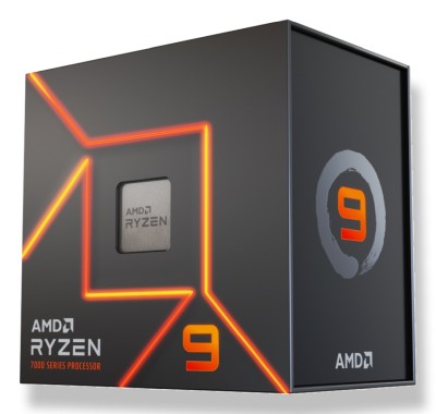 AMD Ryzen 9 7900 12-Core 24-Thread (65W), 3,8/5,2 GHz, 76 MB cache, Socket AM5, Radeon Graphics, boxad med kylare