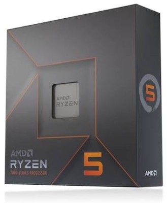 AMD Ryzen 5 7600X 6-Core 12-Thread (105W), 4,7/5,3 GHz, 38 MB cache, Socket AM5, Radeon Graphics, boxad utan kylare
