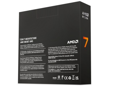 AMD Ryzen 7 9700X 8-Core 16-Thread (65W), 3,8/5,5 GHz, 40 MB cache, Socket AM5, Radeon Graphics, boxad utan kylare#2