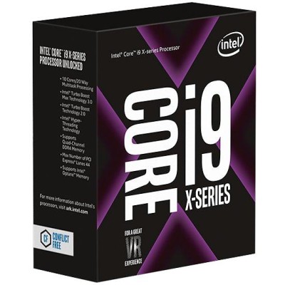 Intel Core i9-7900X 10-Core (140W), 3,3/4,3 GHz, LGA2066, Skylake X, 13,75 MB cache, boxad utan kylare