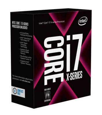 Intel Core i7-7800X 6-Core 12-Thread (140W), 3,5/4,0 GHz, LGA2066, Skylake X, 8,25 MB cache, boxad utan kylare