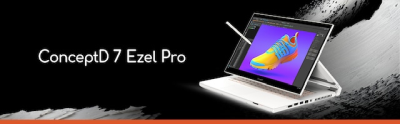 Acer ConceptD 7 Ezel, 15.6" 4K/UHD IPS touch, Intel Core i7-10875H, 32 GB, 2 TB PCIe SSD, Quadro RTX3000, WiFi 6, bakbelyst tangentbord, Win10 Pro, Wacom Stylus#10