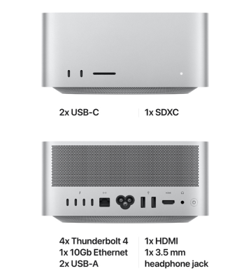 Apple Mac Studio, Apple M1 Ultra 20-core CPU 64-core GPU, 64 GB, 1 TB SSD#3