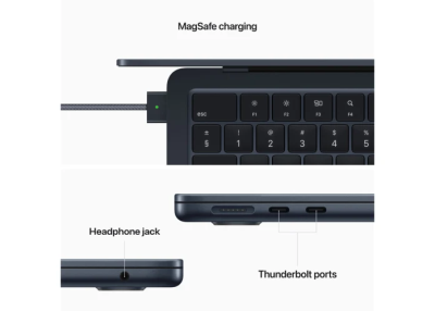 Apple MacBook Air (2022) 13.6 tum, Apple M2 8-core CPU 8-core GPU, 8 GB, 256 GB SSD - Midnatt#7