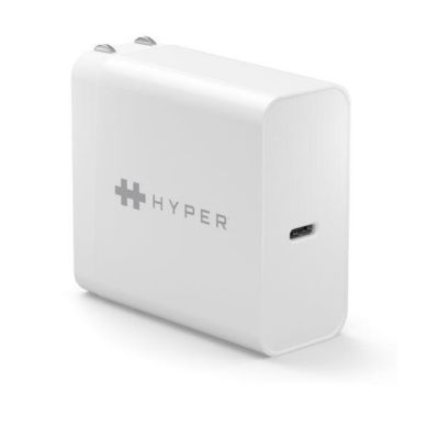 AC-adapter Hyper HyperJuice USB-C 65W, EU plug, inkl. 2m kabel - Vit#1