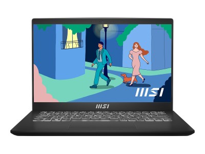 MSI Modern 14, 14" Full HD IPS matt, Intel Core i3-1215U, 8 GB, 256 GB PCIe SSD, WiFi 6, bakbelyst tangentbord, Win11