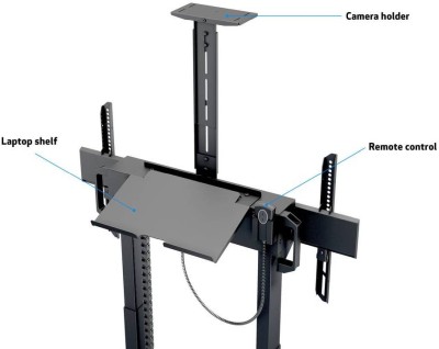 Golvstativ Multibrackets M Motorized Floorstand 42"-100", med skåp och kamerahylla#5