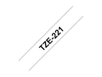 Brother Tape TZE221, svart text, vit botten, 9 mm, 8 meter#2