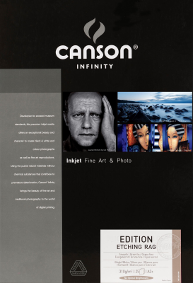 Canson Edition Etching Rag A3+, 310g/m2, 25 ark