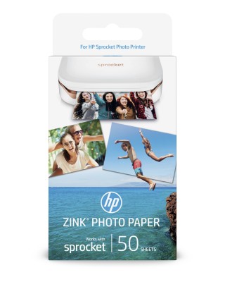 HP ZINK Sticky-Backed Photo Paper 50x76 mm, 290g/m², 50 ark