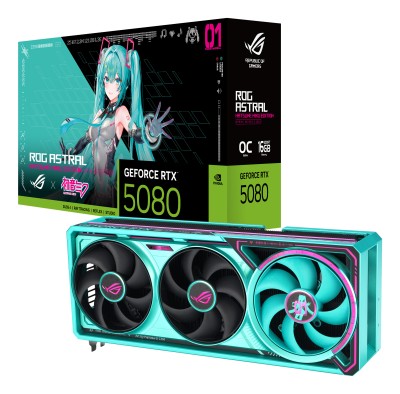Asus GeForce RTX 5080 ROG Astral Hatsune Miku Edition 16 GB GDDR7, 2xHDMI/3xDP, Aura Sync ARGB#10