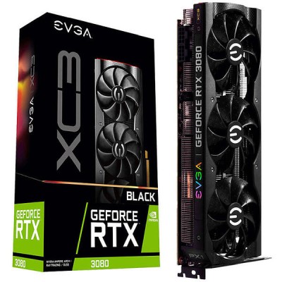 EVGA GeForce RTX 3080 XC3 BLACK GAMING (LHR) 10 GB GDDR6X, HDMI/3xDP