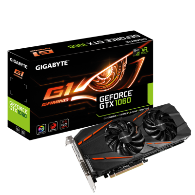 Gigabyte GeForce GTX 1060 G1 Gaming 6 GB GDDR5, DVI/2xHDMI/2xDP