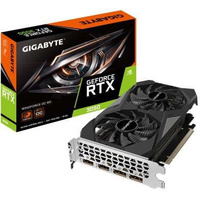 Gigabyte GeForce RTX 3050 WINDFORCE OC 6 GB GDDR6, 2xHDMI/2xDP