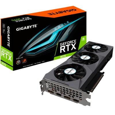 Gigabyte GeForce RTX 3070 EAGLE Rev 2.0 (LHR) 8 GB GDDR6, 2xHDMI/2xDP, RGB Fusion 2.0