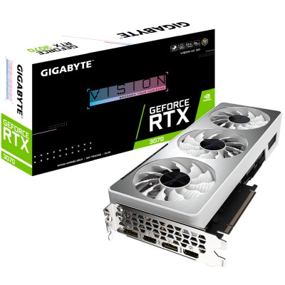 Gigabyte GeForce RTX 3070 VISION OC Rev 2 (LHR) 8 GB GDDR6X, 2xHDMI/2xDP, RGB Fusion 2.0