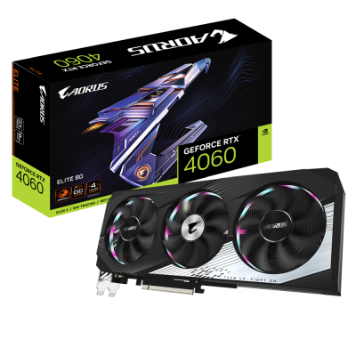 Gigabyte GeForce RTX 4060 AORUS Elite 8 GB GDDR6, 2xHDMI/2xDP, RGB Fusion#1