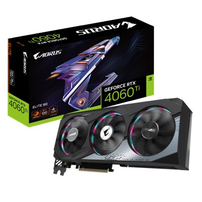 Gigabyte GeForce RTX 4060 TI AORUS ELITE 8 GB GDDR6, 2xHDMI/2xDP, RGB Fusion