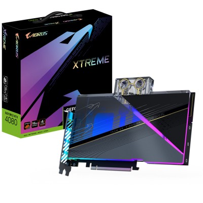 Gigabyte GeForce RTX 4080 AORUS XTREME WATERFORCE WB 16 GB GDDR6X, HDMI/3xDP, RGB Fusion