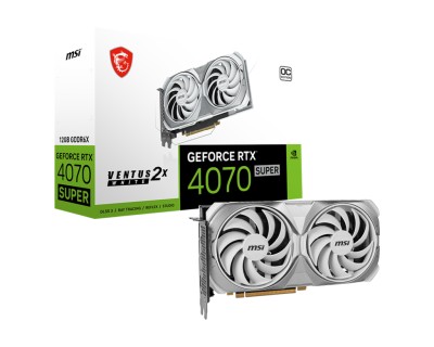 MSI GeForce RTX 4070 SUPER VENTUS 2X WHITE OC 12 GB GDDR6X, HDMI/3xDP