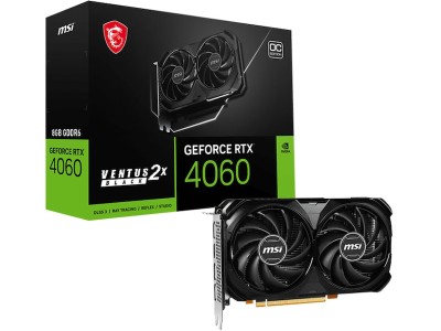 MSI GeForce RTX 4060 Ventus 2X Black OC 8 GB GDDR6, HDMI/3xDP#1