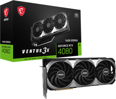 MSI GeForce RTX 4080 VENTUS 3X E OC 16 GB GDDR6X, HDMI/3xDP